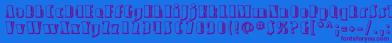 Шрифт Avond09 – фиолетовые шрифты на синем фоне