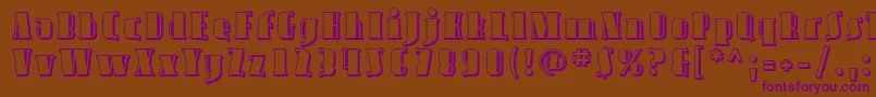 Avond09 Font – Purple Fonts on Brown Background