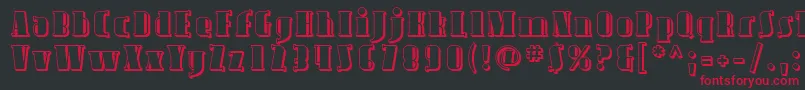 Avond09 Font – Red Fonts on Black Background