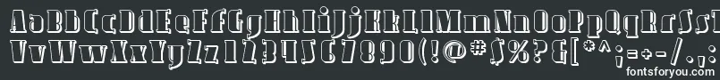 Шрифт Avond09 – белые шрифты на чёрном фоне