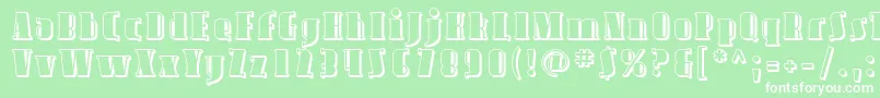 Avond09-Schriftart – Weiße Schriften auf grünem Hintergrund