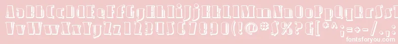 Avond09-Schriftart – Weiße Schriften auf rosa Hintergrund