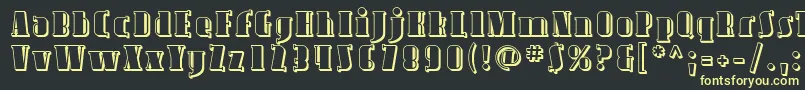 Avond09-Schriftart – Gelbe Schriften auf schwarzem Hintergrund