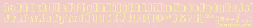 Avond09-Schriftart – Gelbe Schriften auf rosa Hintergrund
