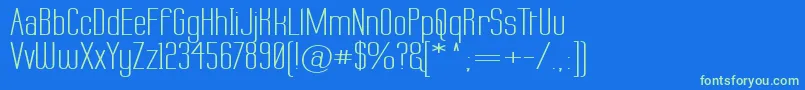 Labtopw Font – Green Fonts on Blue Background