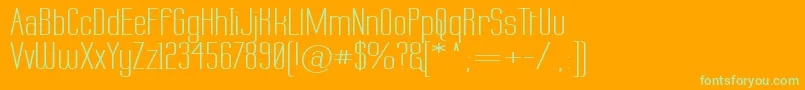 Labtopw Font – Green Fonts on Orange Background