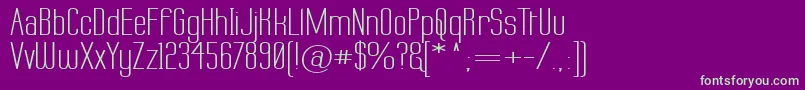 フォントLabtopw – 紫の背景に緑のフォント
