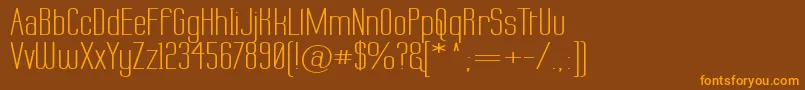 Labtopw Font – Orange Fonts on Brown Background