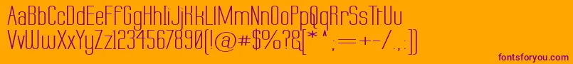 More about Labtopw Font Labtopw Font – Purple Fonts on Orange Background