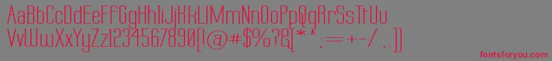 Labtopw Font – Red Fonts on Gray Background