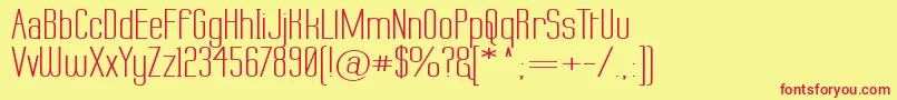 Labtopw Font – Red Fonts on Yellow Background