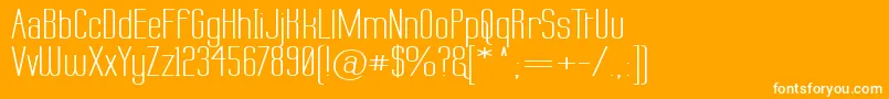 Labtopw Font – White Fonts on Orange Background