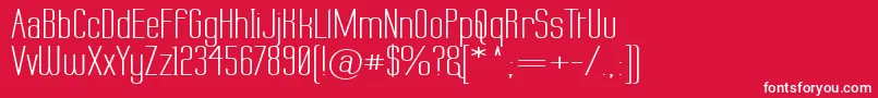 Labtopw Font – White Fonts on Red Background