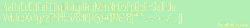Labtopw Font – Yellow Fonts on Green Background