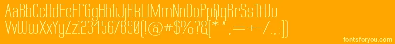Labtopw Font – Yellow Fonts on Orange Background