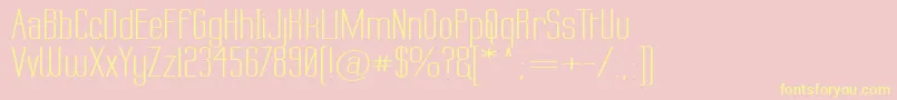 Labtopw Font – Yellow Fonts on Pink Background