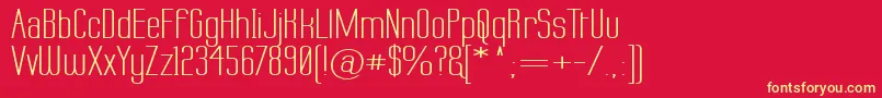 Labtopw Font – Yellow Fonts on Red Background