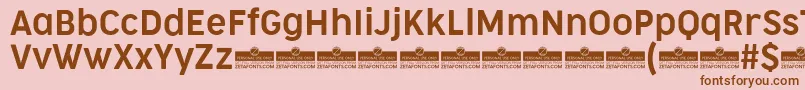 CocogooseNarrowSemilightTrial Font – Brown Fonts on Pink Background