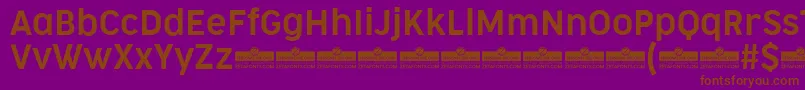 CocogooseNarrowSemilightTrial Font – Brown Fonts on Purple Background