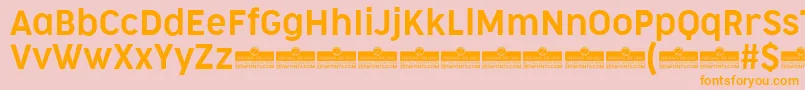 CocogooseNarrowSemilightTrial Font – Orange Fonts on Pink Background