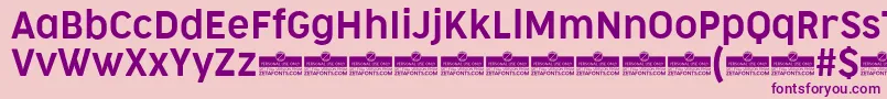 CocogooseNarrowSemilightTrial Font – Purple Fonts on Pink Background