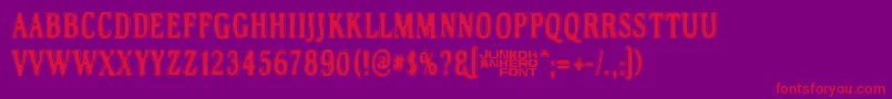 Helleplus32 Font – Red Fonts on Purple Background