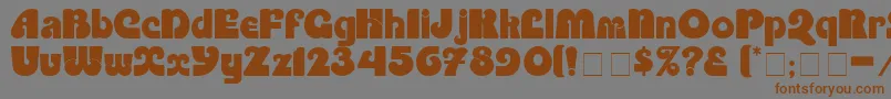 PartiteDisplaySsi Font – Brown Fonts on Gray Background