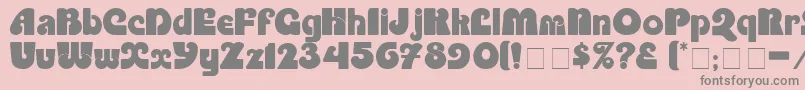 PartiteDisplaySsi Font – Gray Fonts on Pink Background