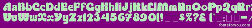 PartiteDisplaySsi Font – Green Fonts on Purple Background