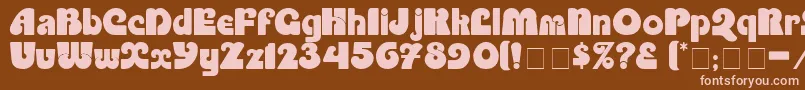 PartiteDisplaySsi Font – Pink Fonts on Brown Background