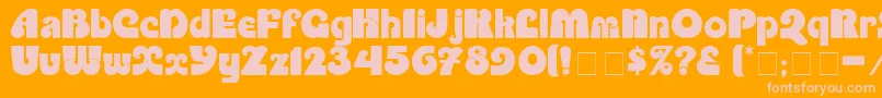 PartiteDisplaySsi Font – Pink Fonts on Orange Background