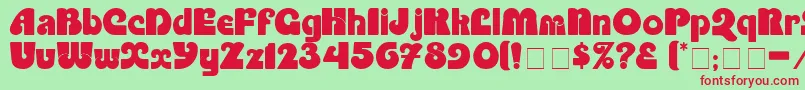PartiteDisplaySsi Font – Red Fonts on Green Background