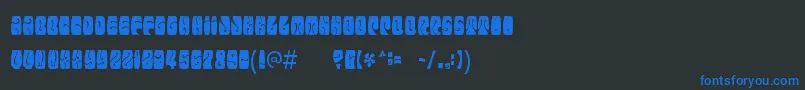 Electorateboogaloo Font – Blue Fonts on Black Background