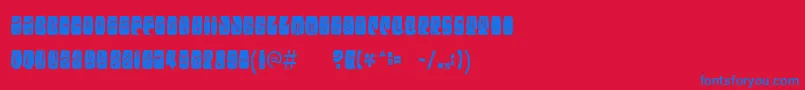 Electorateboogaloo Font – Blue Fonts on Red Background