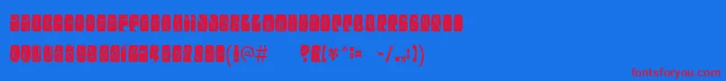 Шрифт Electorateboogaloo – красные шрифты на синем фоне