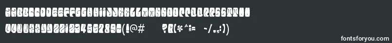 フォントElectorateboogaloo – 黒い背景に白い文字