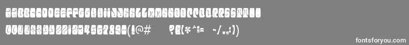 フォントElectorateboogaloo – 灰色の背景に白い文字