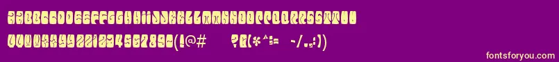 Electorateboogaloo Font – Yellow Fonts on Purple Background