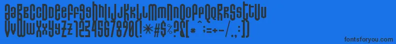 Donoteatthis Font – Black Fonts on Blue Background