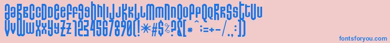 Donoteatthis Font – Blue Fonts on Pink Background