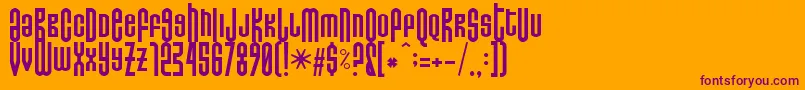 Donoteatthis Font – Purple Fonts on Orange Background