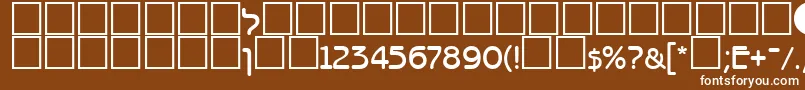 Benziontt Font – White Fonts on Brown Background