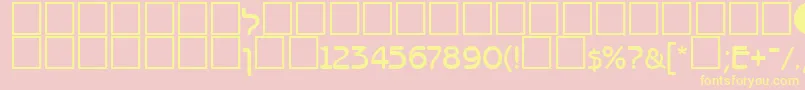 Benziontt Font – Yellow Fonts on Pink Background