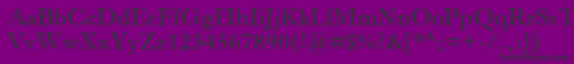 フォントHorleyOsMtSemibold – 紫の背景に黒い文字