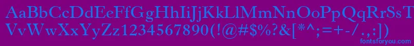 HorleyOsMtSemibold Font – Blue Fonts on Purple Background