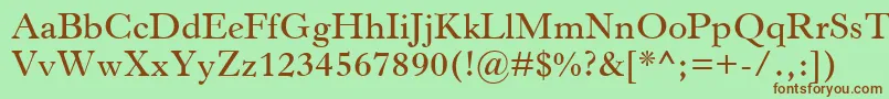 HorleyOsMtSemibold Font – Brown Fonts on Green Background