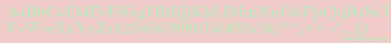 HorleyOsMtSemibold Font – Green Fonts on Pink Background