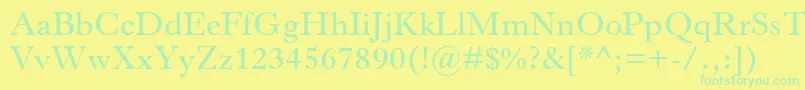 HorleyOsMtSemibold Font – Green Fonts on Yellow Background
