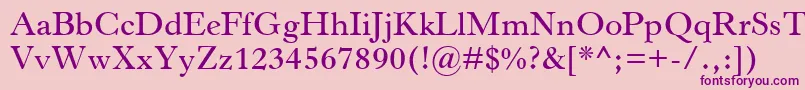 HorleyOsMtSemibold Font – Purple Fonts on Pink Background