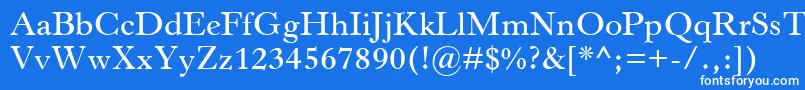 フォントHorleyOsMtSemibold – 青い背景に白い文字